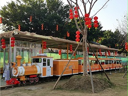 CHC-36人 橙果色轨道观光小火车